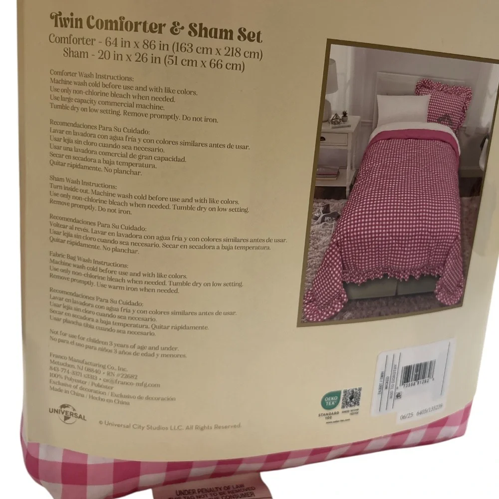 Katie K WICKED Twin Comforter & Sham Set,100% Polyester,NWT